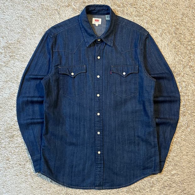 리바이스 LEVI'S 웨스턴 투포켓 데님 셔츠 중청