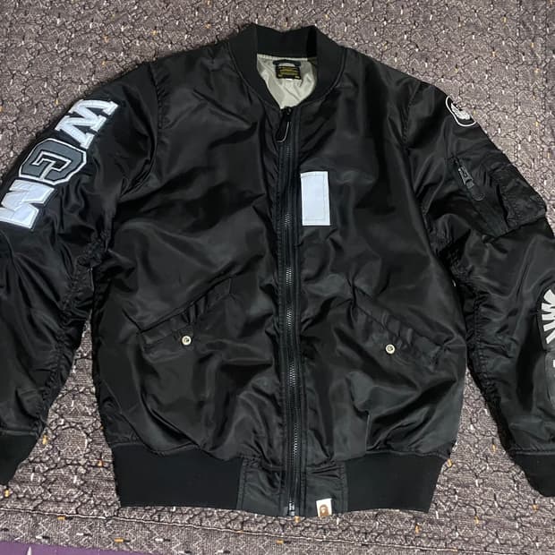 베이프 BAPE 블랙 샤크 항공점퍼 XXL