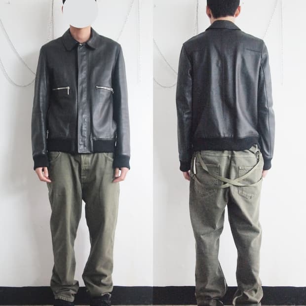 rare* [54] 디올 옴므 09aw 런웨이 램스킨 레더자켓