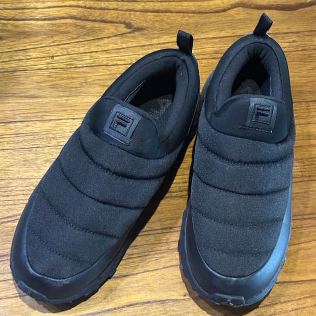 휠라 패딩 슬립온 245mm 블랙