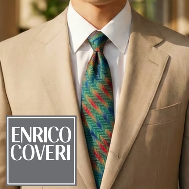 엔리코 코베리 넥타이 그린 패턴 A+등급 E894
