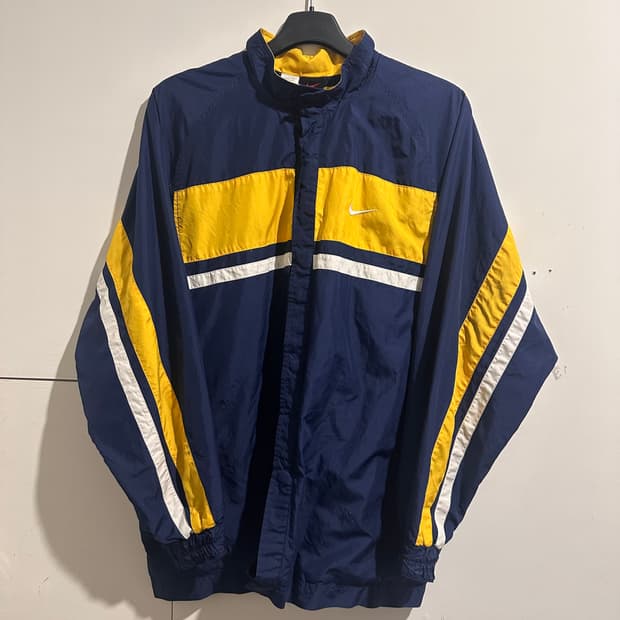 나이키 네이비/옐로우 바람막이