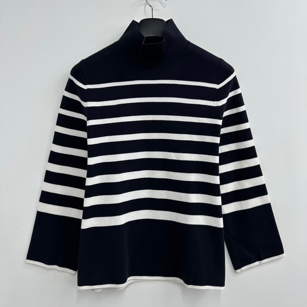 85 COS 코스 여자 스트라이프 폴라 니트