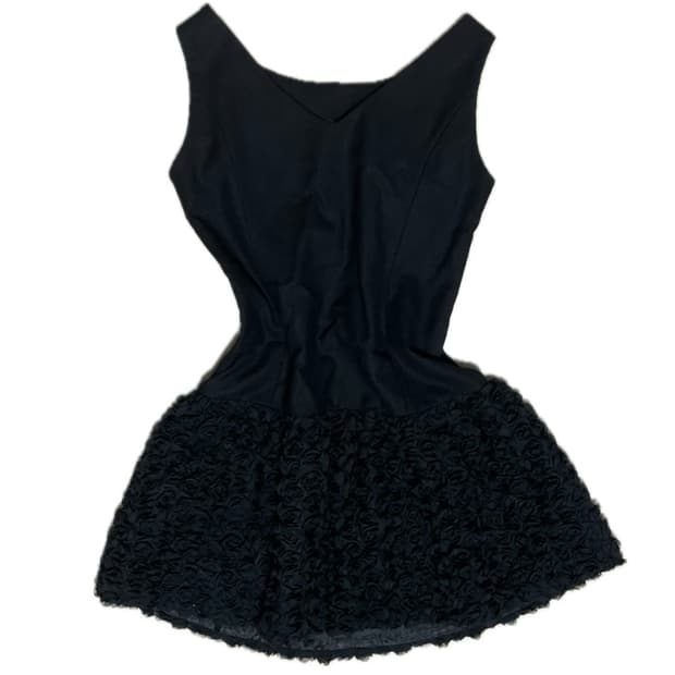 빈티지 블랙 장미 원피스