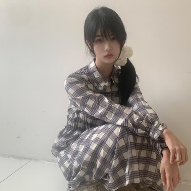 Check button dress