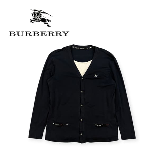 버버리 블랙라벨 레이어드 가디건