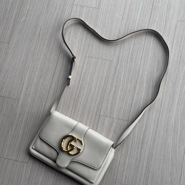 구찌 마몬트 레더백GUCCI White Leather Small Arli