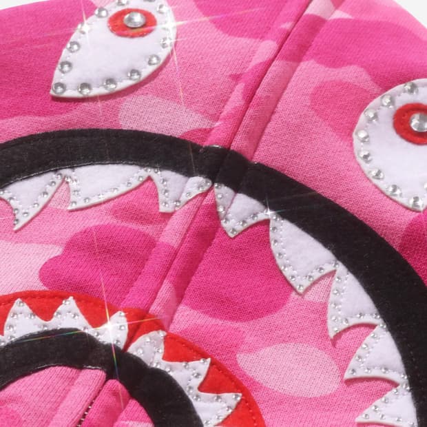 베이프 크리스탈 샤크 크롭 후드 M