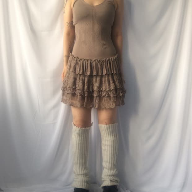 Just cavalli knit frill sleeveless onepi
