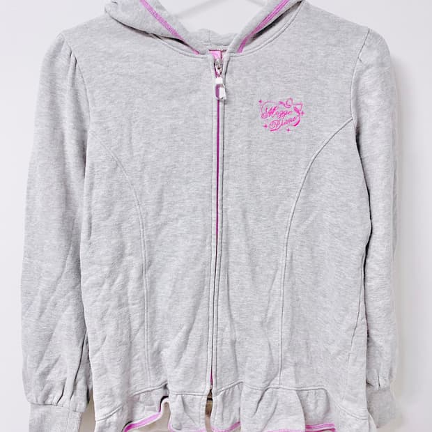 메조피아노 핑크 후드 집업 키치 히메갸루 모리걸 러블리