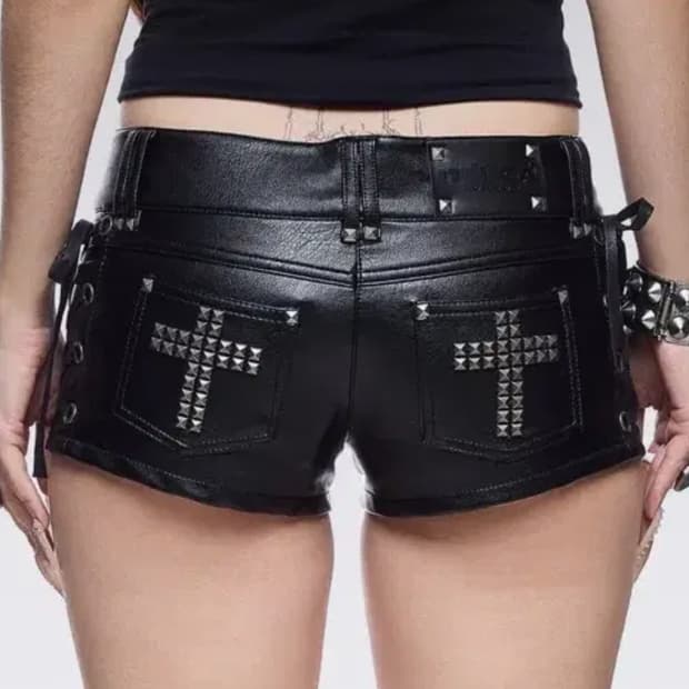 밍가런던 savage vegan leather hot pants 판매