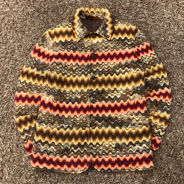 미쏘니 모헤어 멀티컬러 울 패턴 자켓