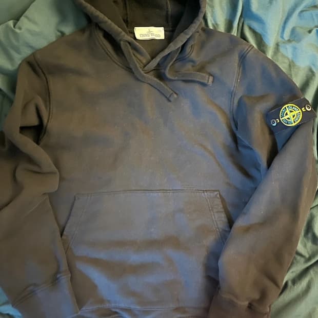 스톤아일랜드 블랙 후드티 정품