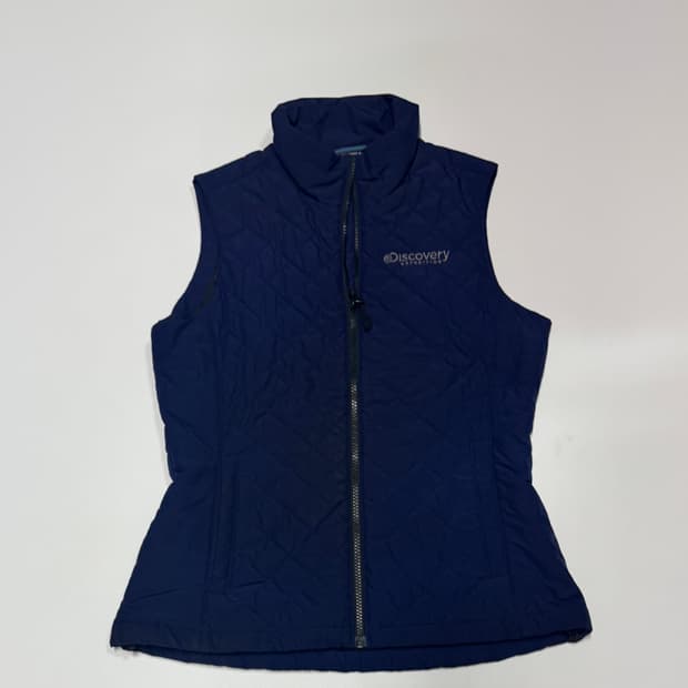 여성 디스커버리 퀄팅 경량 조끼 패딩 s 네이비