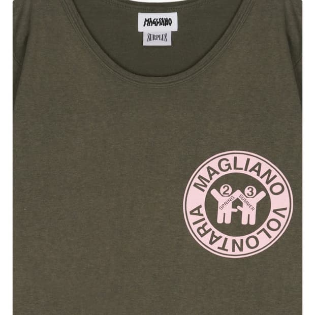 (L/Xl) 마리아노 volontaria 밀리터리 티셔츠
