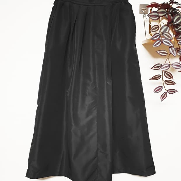 뒷밴딩 롱스커트 55 블랙 