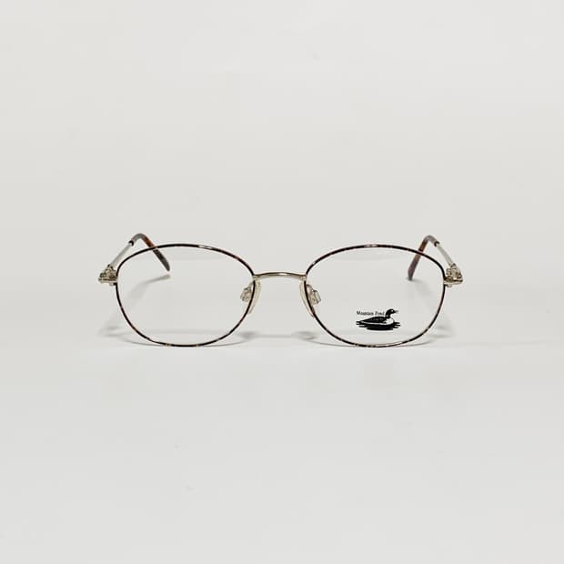 917 빈티지 라운드 스퀘어 메탈 안경 브라운 호피 데드스탁 남녀공용