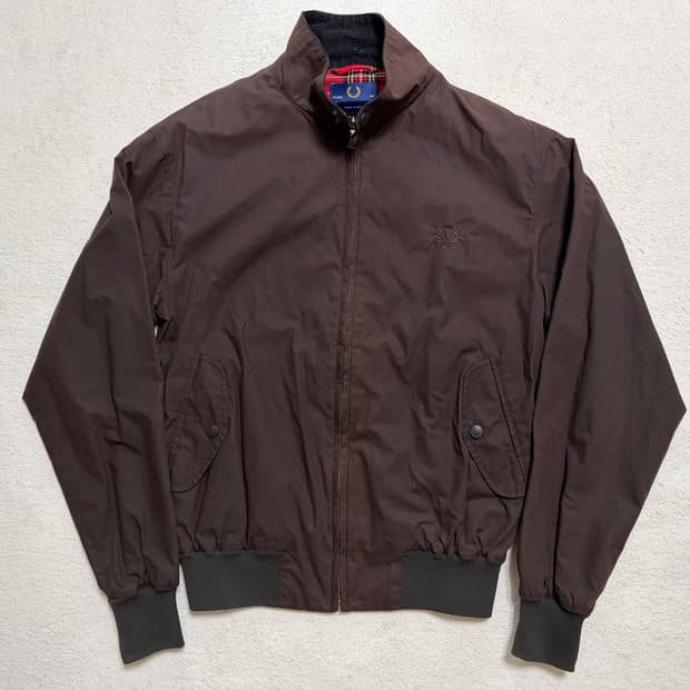 [S] 프레드페리 왁스드 코튼 해링턴 자켓 메이드인 잉글랜드 (브라운)