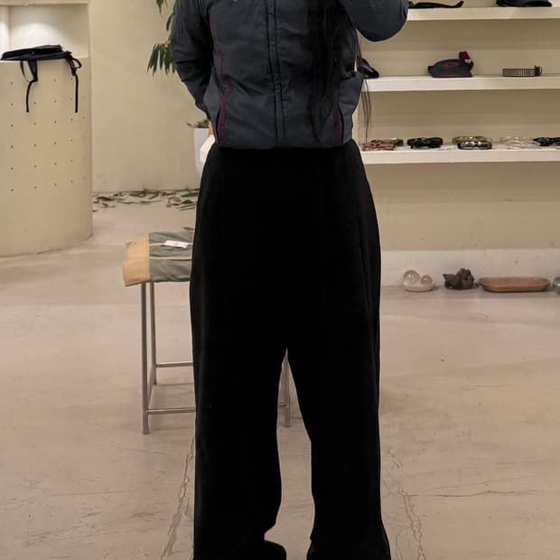 빈티지 밴딩 와이드 슬랙스 U556