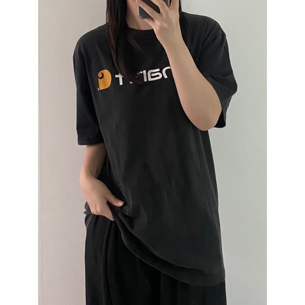 칼하트 로고 반팔티