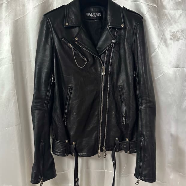 발망 SS11 레더 바이커 자켓 블랙