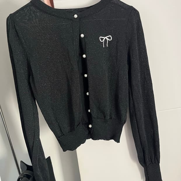 리본 펄 가디건