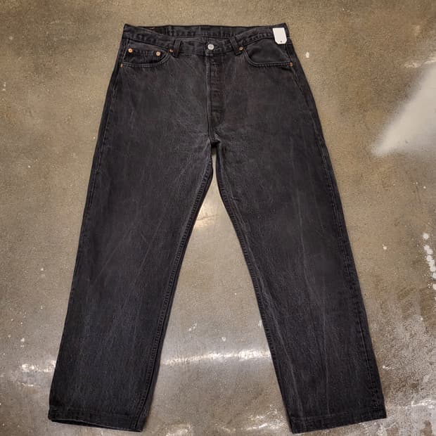 90s Made in USA 빈티지 리바이스501 블랙진 데님팬츠 청바지