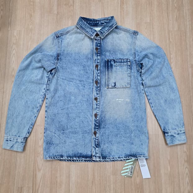 (새상품) 정품 19FW 오프화이트 데님 셔츠 자켓 M