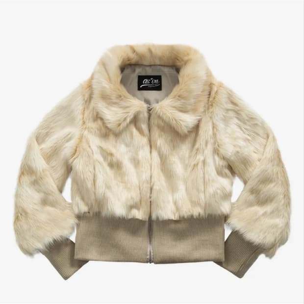 애즈온 obel fur jacket / ivory