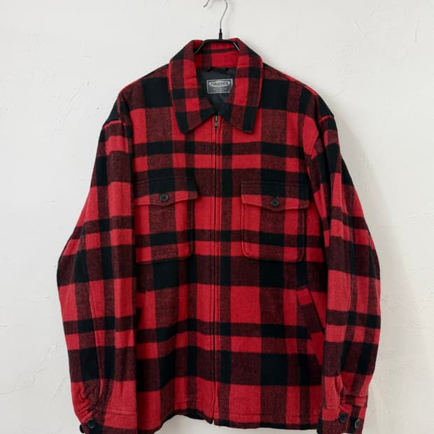 PARALYSER 버팔로 체크 집업 자켓