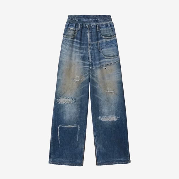 앤더슨벨 DENIM CARGO TROMPE LOEIL MESH PANT