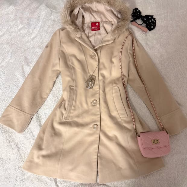 라떼갸루 히메갸루 러블리 코트 일본빈티지 로리타 로걀 달천깔 히메카지