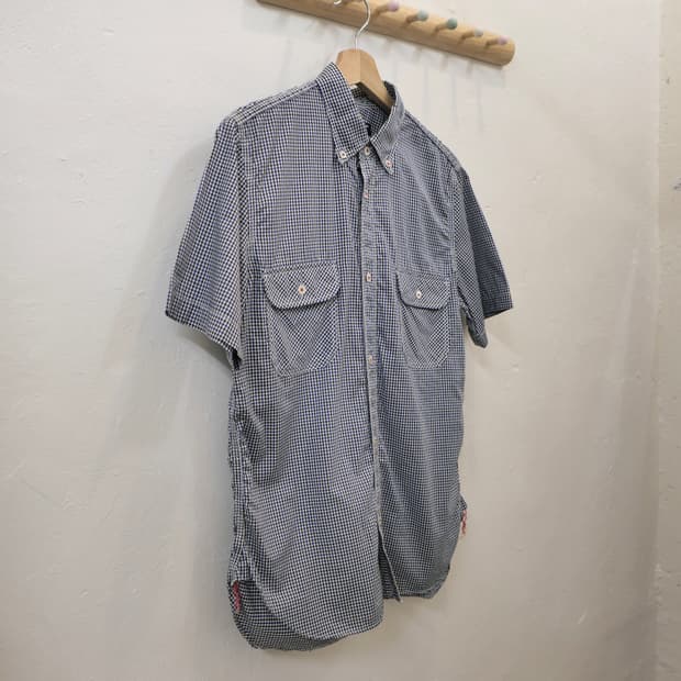 꼼데가르송 옴므 체크 반팔 셔츠