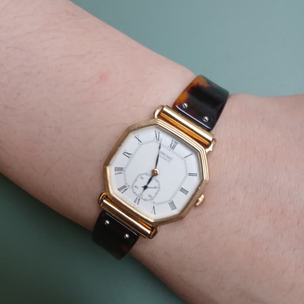 90s 빈티지세이코 옥타곤 탱크 여성시계 (쿼츠)