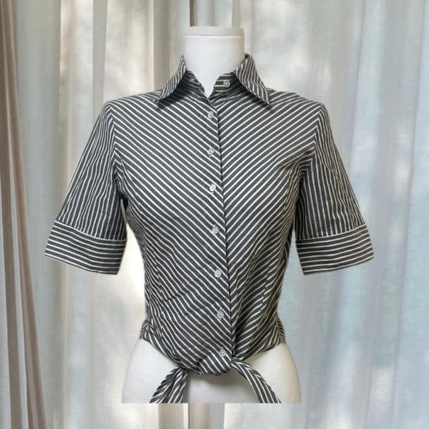 ELLE PARIS 스트라이프 반팔 셔츠