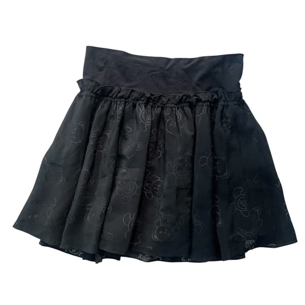 히스테릭 글래머 퍽베어 시스루 플레어 미니 스커트 치마