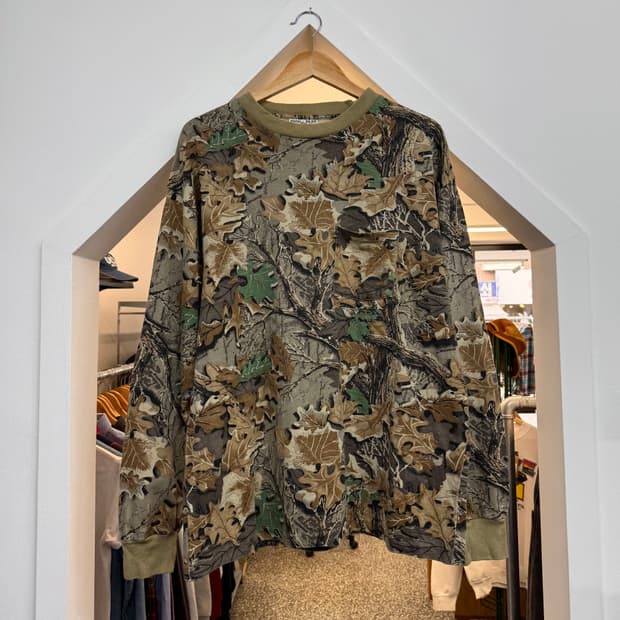 90s HIGH PEAK 리얼트리 롱슬리브 티셔츠 made in USA 