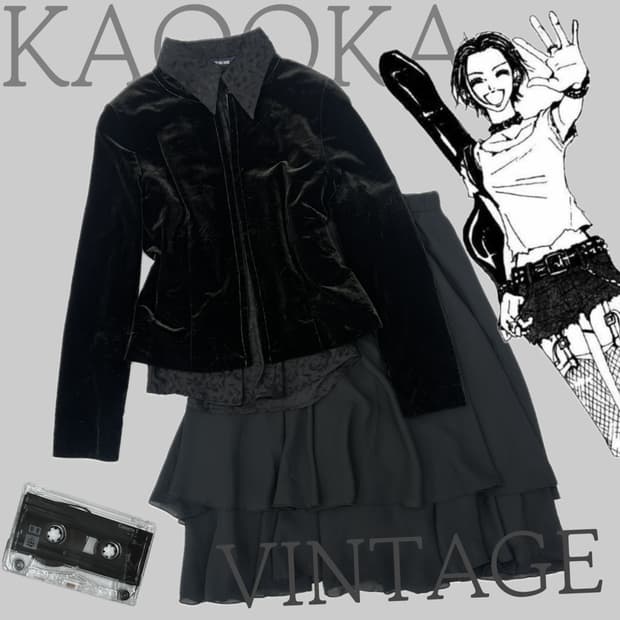 🖤나나깔 고스로리 코디세트🖤 데빌 블랙 공겜여주 일본빈티지 마계