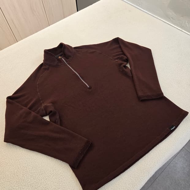 파타고니아 브라운 하프집업 긴팔티(올드 희귀템) L