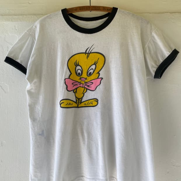 1980–90's Vintage Tweety Ringer T-shirt 