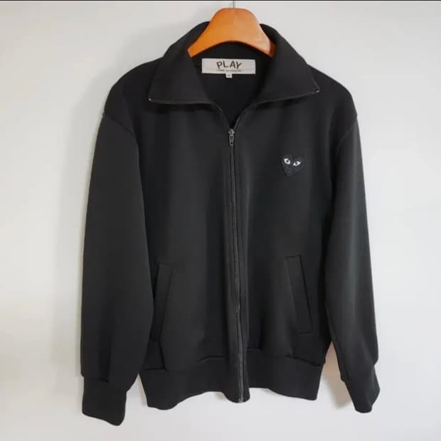 꼼데가르송 블랙와펜 백로고 남성 집업