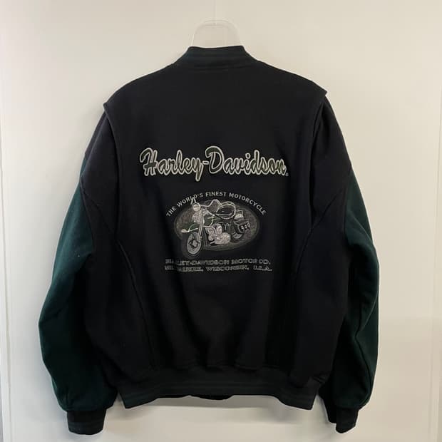 90s 할리데이비슨 울 바시티자켓