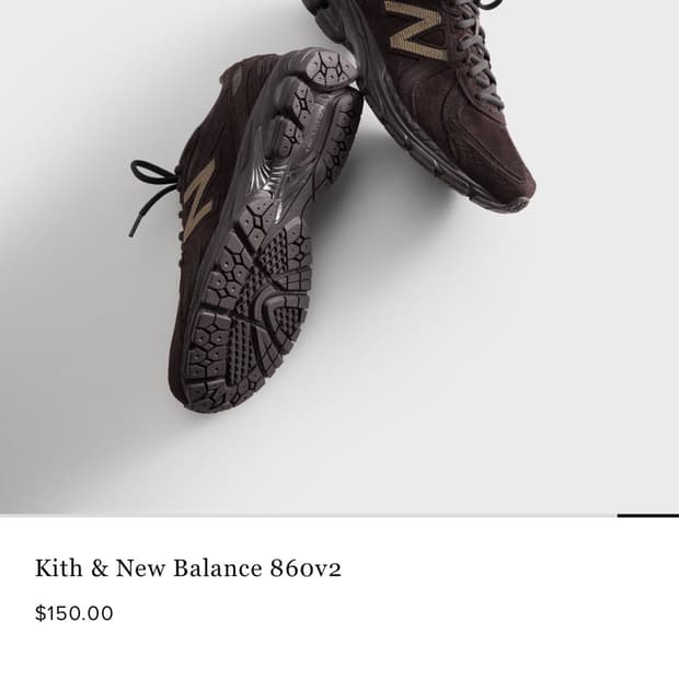 [새제품] Kith x 뉴발란스 860v2 에스프레소 스웨이드 285