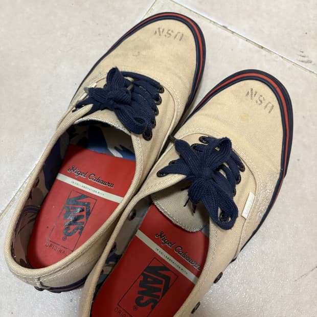 반스 볼트 x 나이젤 카본 OG 어센틱 LX 원 화이트 네이비