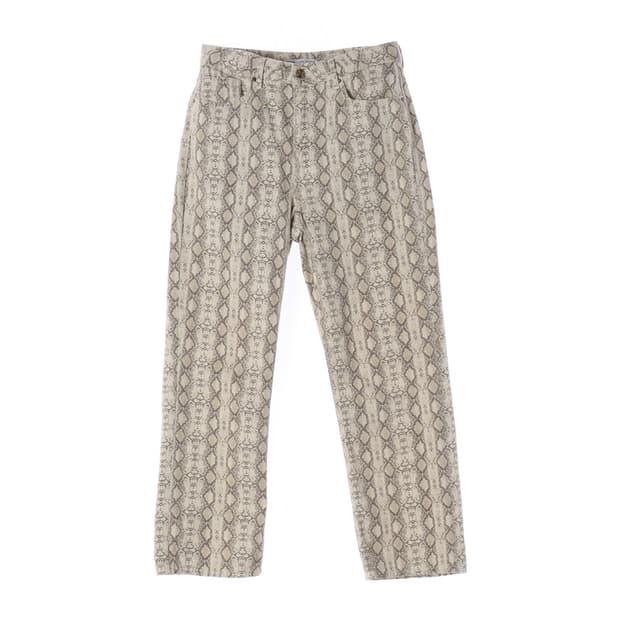 ZARA 스네이크 파이톤 패턴 코튼 팬츠