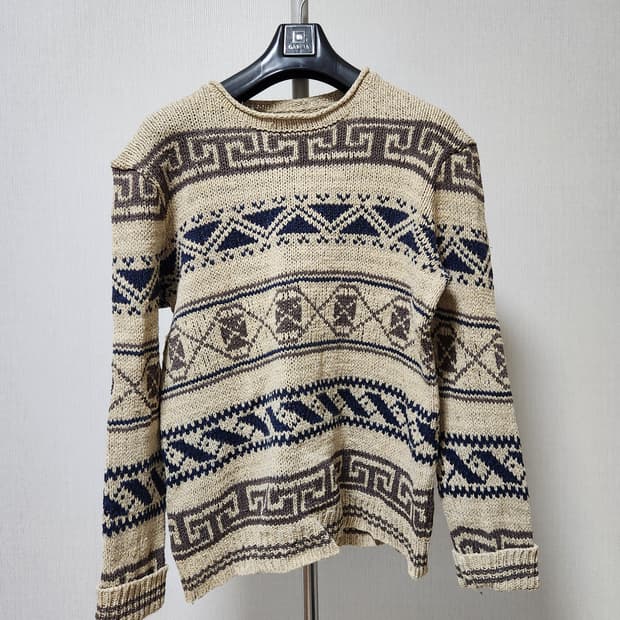 폴로 페어아일 패턴 니트 스웨터 L 100