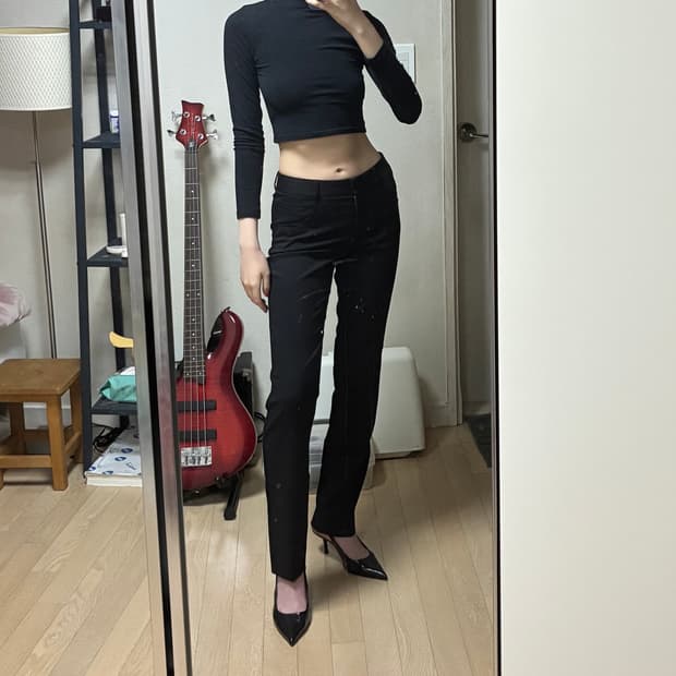 돌체앤가바나 블랙 부츠컷 슬랙스