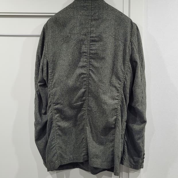 꼼데가르송 옴므 퍼커링 카키 울자켓 반우라 L