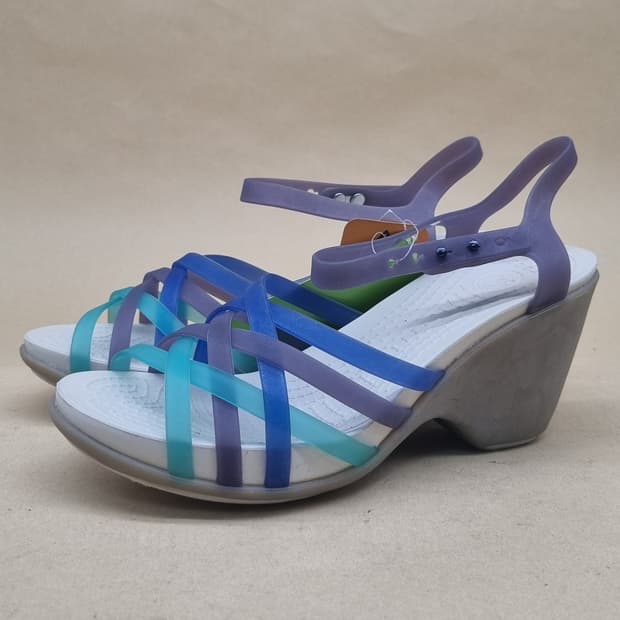 새상품 크록스 후라체 웨지 샌들 230 굽8