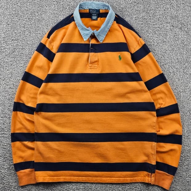 폴로랄프로렌 스트라이프 럭비 티셔츠 ( XL ) / 11662